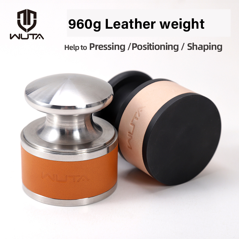 Leatherwork Hand Press - Wuta aço inoxidável 960g ferramenta de