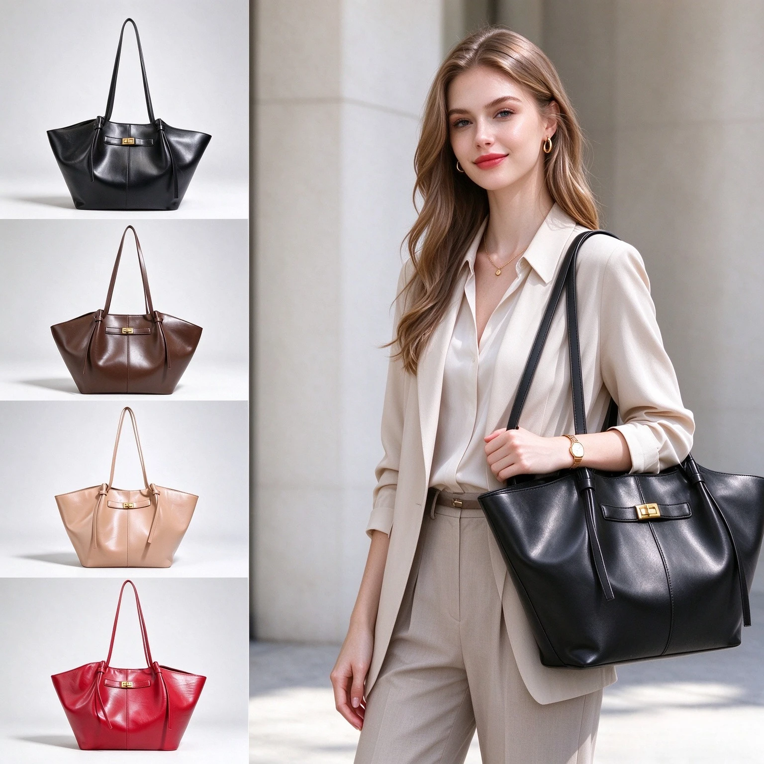 Bolsa Tote Feminina de Luxo em - Leatherwork Designs avaliação e preço